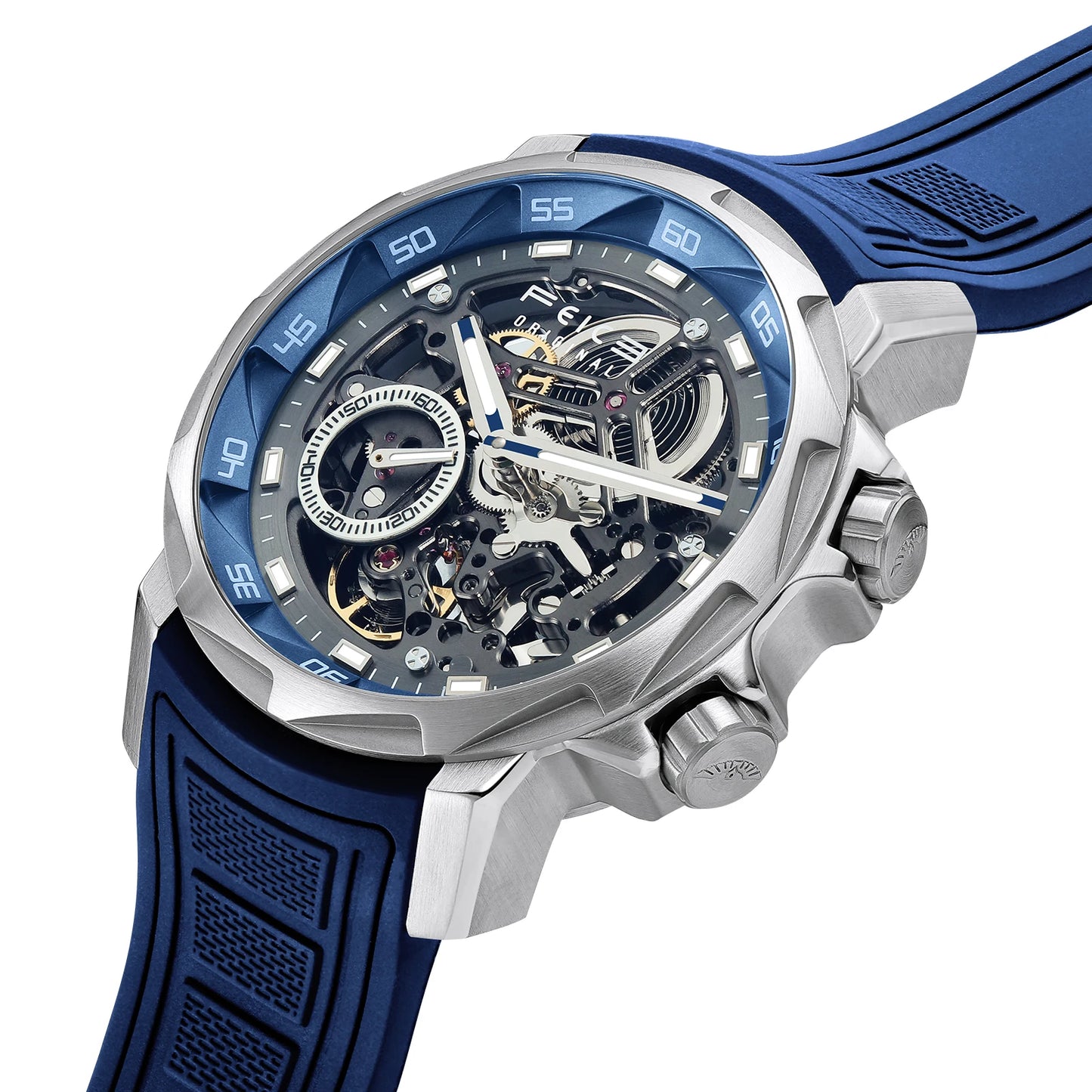 FEICE 2025 new double-sided skeleton trend men's automatic mechanical watch luminous waterproof-FM511
