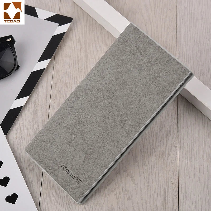 Carteira Men's Wallet Thin 0.5cm Slim Men's Purse Billeteras Para Hombre Soft Natural Leather Carteira Masculina Couro Business