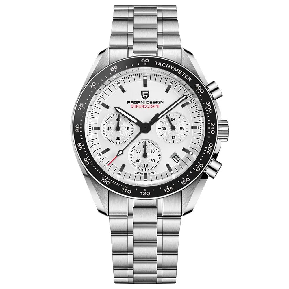 PAGANI DESIGN Moon Mens Watch Chronometer Sapphire Mirror Sports Quartz Watch For Men Waterproof Luminous Relogio Masculino 2025