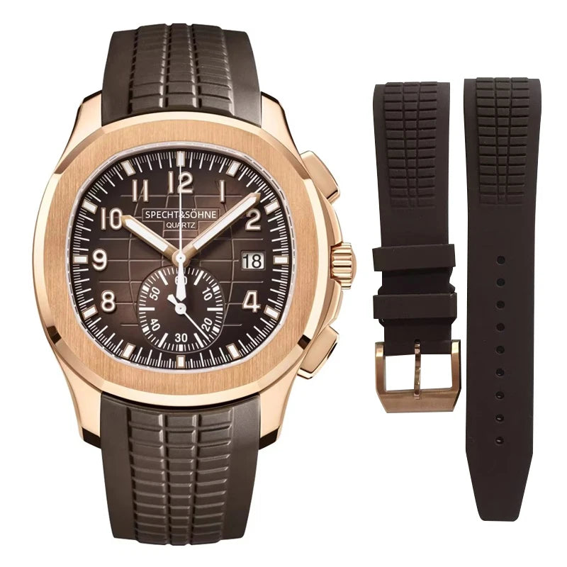 Mens Watches Top Brand Luxury Iced Out Watch Rubber Strap Chronograph Military Watch Stainless Steel Watch Religio Masculino