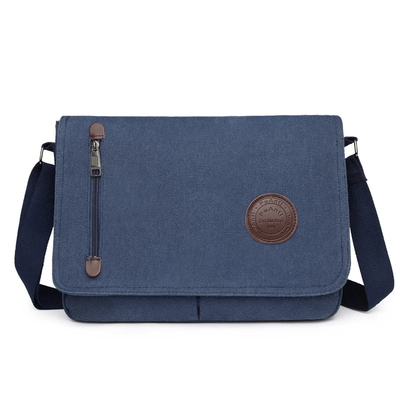 Men Canvas Shoulder Bag Simple Practical Leisure Messenger Bags Male School Tote Sport Crossbody Designer Heren Crossbag Handbag