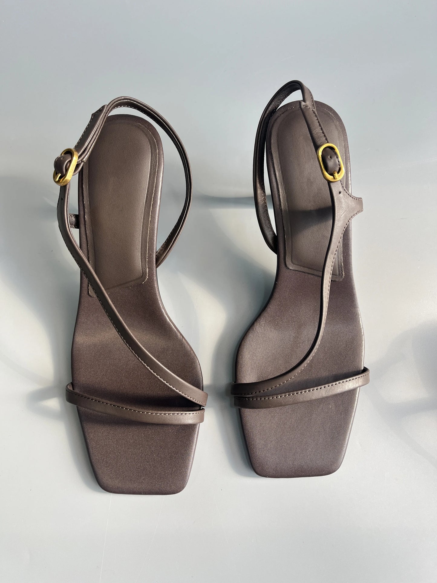 Cowhide Low Heel Sandals For Women With Buckle & Minimalist Pretty Versatile Comfortable Durable Daily Commuter Shoes For Summer