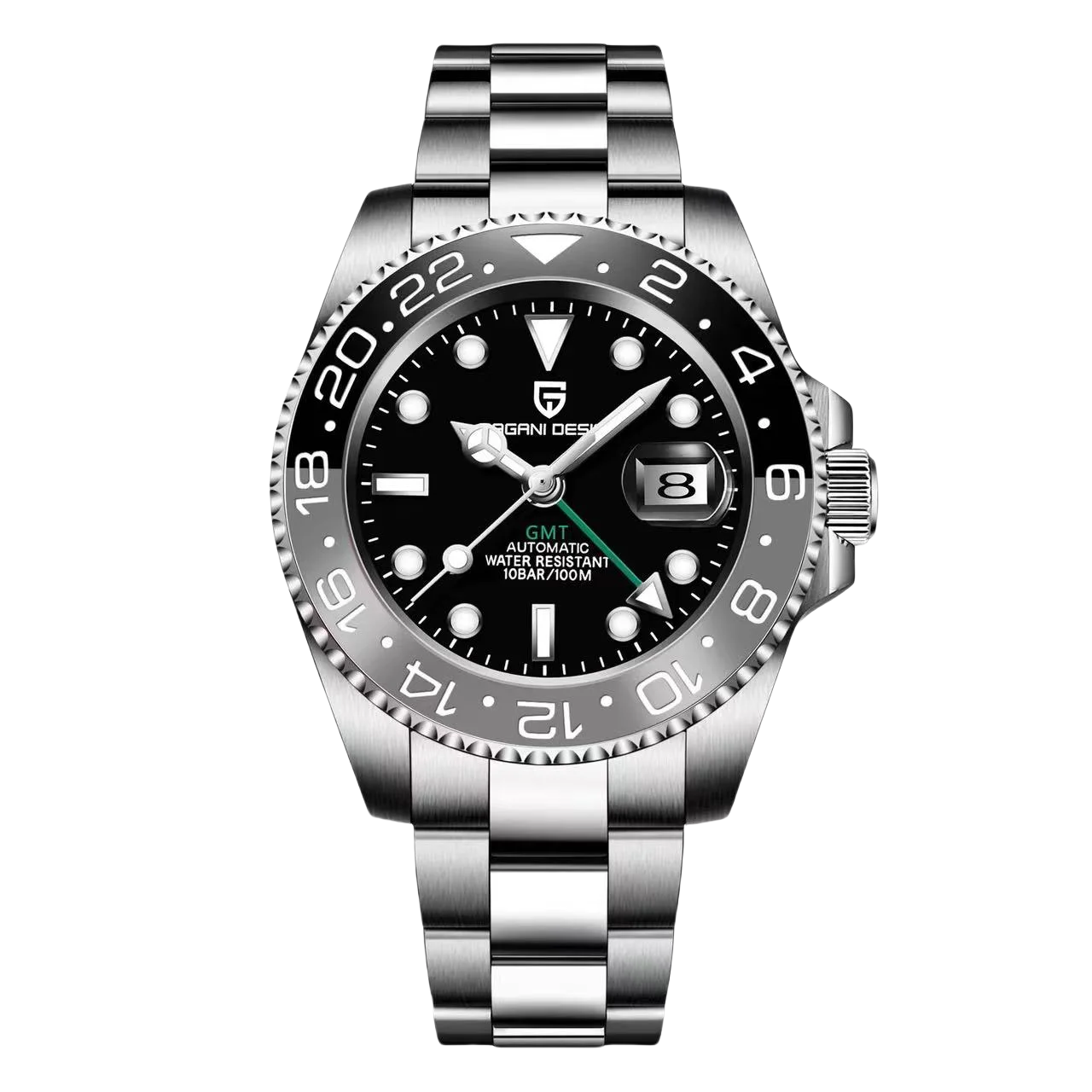 PAGANI DESIGN Sapphire Glass 40MM Ceramic GMT Mechanical Watches 100m Waterproof Classic Luxury Men Automatic Watch Reloj Hombre
