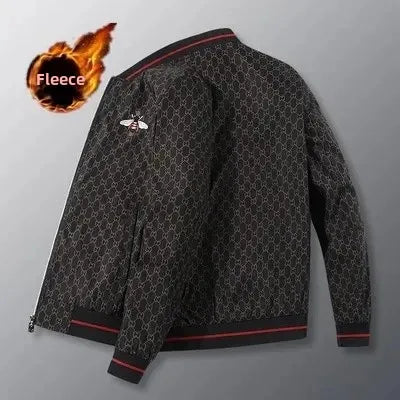 Men's Trendy Slim Fit Embroidered Blazer Casual Printed Top For Spring Autumn New Style Baseball Collar Middle Youth