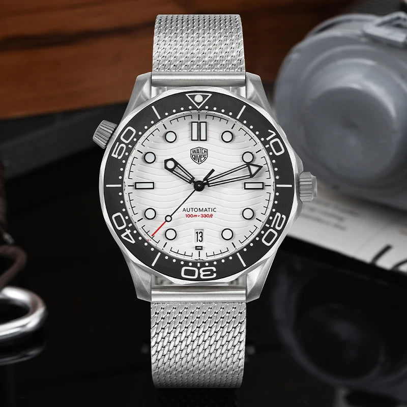 Watchdives WD007 Titanium 42mm Men Dive Watch NTTD NH35 Automatic Movement Domed Sapphire C3 luminous Watches 200M Waterproof