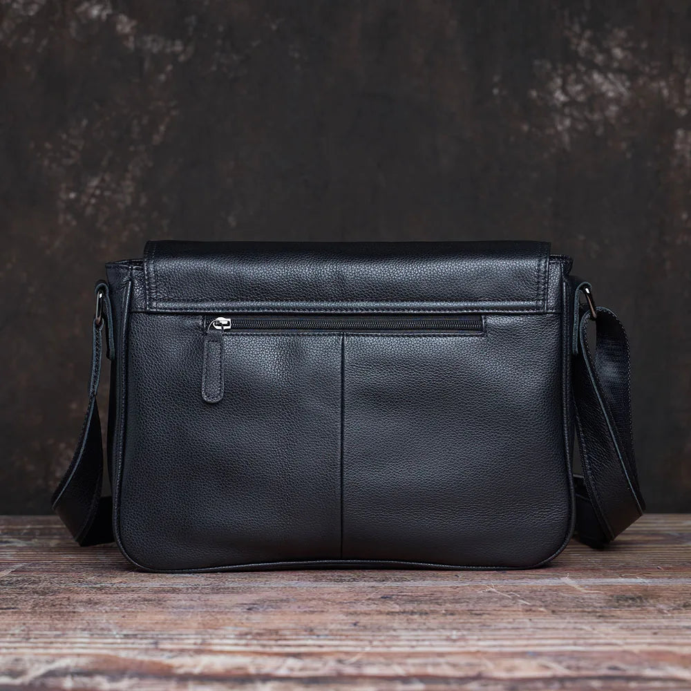Casual Men Crossbody Bag Genuine Leather Fashion Shoulder Bag High Quality Leather Original Messenger For 10.5 Inch iPad NUPUGOO