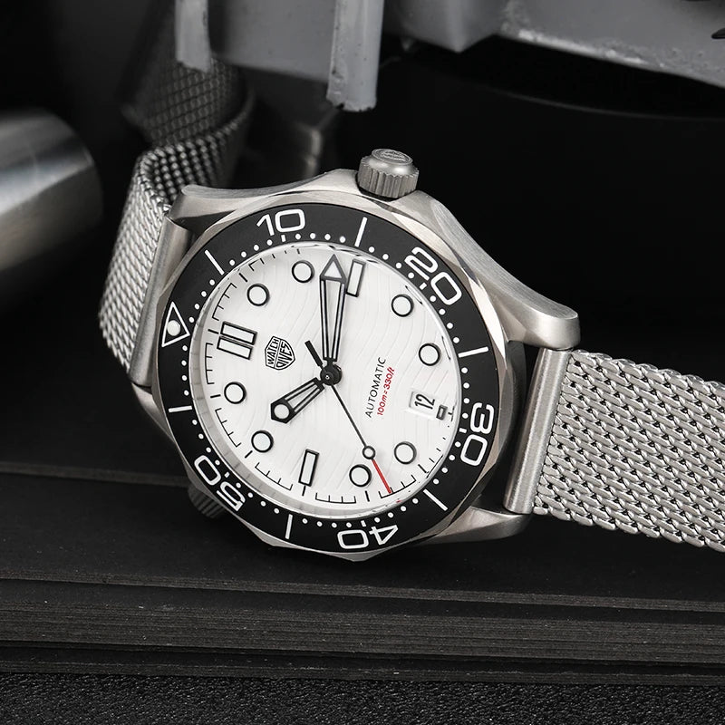 Watchdives WD007 Titanium 42mm Men Dive Watch NTTD NH35 Automatic Movement Domed Sapphire C3 luminous Watches 200M Waterproof