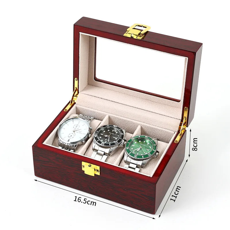 Watch Boxes 2/3/5/6/10/12 Grids Luxury Wooden Watch Organizers  Wood Holder Boxes for Men Women Watches Jewelry Display