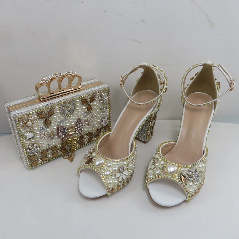 Champagne Crystal Bridals Party shoes 11cm Strange Heel Women Summer Sandals Evening Party shoes Open Toe Sandals Ankle Strap